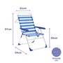 Chaise Pliante Marbueno Rayures Bleu Blanc 59 x 97 x 61 cm