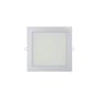 Spot LED carré EDM - 22cm - 20W - 1500lm - 4000K - Cadre chromé - 3158