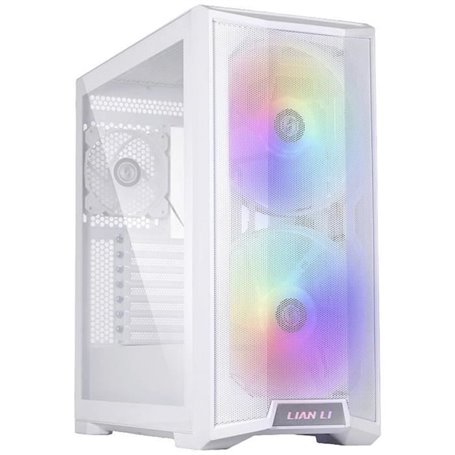 Lian Li LANCOOL 215 Tour midi Boîtier, Boîtier gaming blanc 2 ventilat