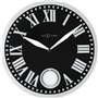 NEXTIME Horloge murale Romana - Verre - Noir - Ø 43 cm