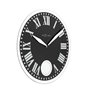 NEXTIME Horloge murale Romana - Verre - Noir - Ø 43 cm