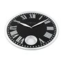 NEXTIME Horloge murale Romana - Verre - Noir - Ø 43 cm