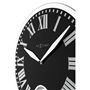 NEXTIME Horloge murale Romana - Verre - Noir - Ø 43 cm