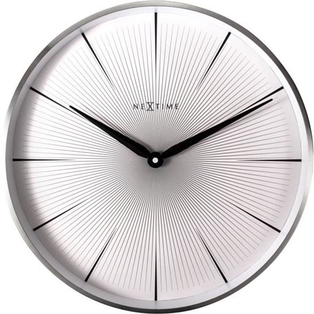 NeXtime - Horloge murale - Ø 40 cm - Métal - Blanc - '2 Seconds'