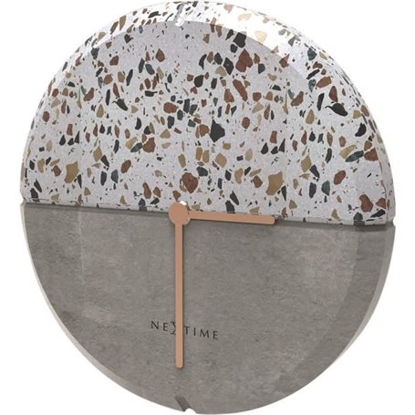 NeXtime - Horloge murale - Ø 32 cm - Béton / Terrazzo  - Gris - 'Conra