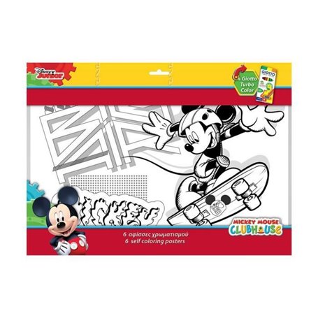 Jeu de coloriage - GUIZMAX - Mickey Mouse - 6 feuilles à colorier A3 -