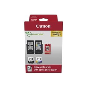 Pack de 2 cartouches d'encre + pack papiers photo - CANON - PG-510 Noi