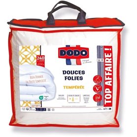 DODO Couette tempérée 300gr/m - 220x240 cm - Douces Folies - 100% poly