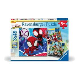 Ravensburger-SPIDERMAN-Puzzles 3x49 pieces - Spidey, le lanceur de toi