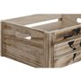 Set de boîtes décoratives Home ESPRIT Marron Noir Bois de paulownia Ma