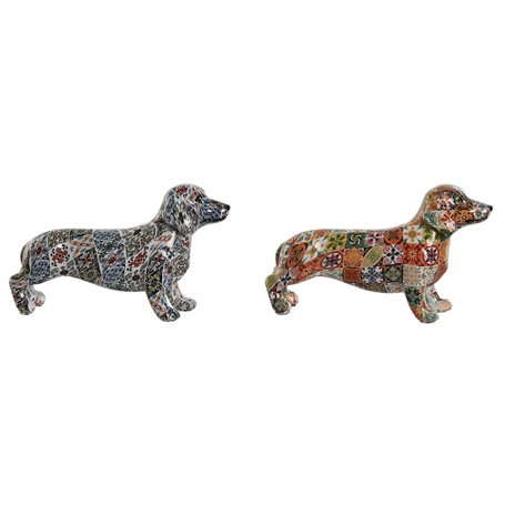 Figurine Décorative Home ESPRIT Multicouleur Chien méditerranéen 21 x 