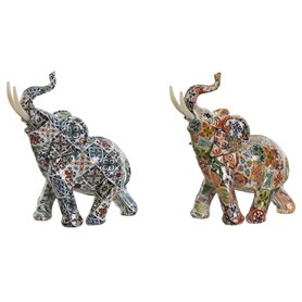 Figurine Décorative Home ESPRIT Multicouleur Eléphant méditerranéen 16