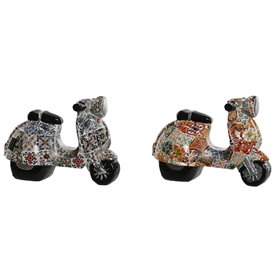 Figurine Décorative Home ESPRIT Multicouleur méditerranéen scooter 14 