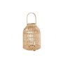 Bougeoir Home ESPRIT Naturel Marron Clair Bambou Verre 22,5 x 22,5 x 3