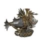 Figurine Décorative Home ESPRIT Gris Multicouleur Poisson 31,5 x 9 x 2