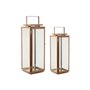 Lanterne Home ESPRIT Doré Métal Verre Moderne 20 x 20 x 55 cm (2 Pièce