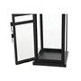Lanterne Home ESPRIT Noir Doré Métal Verre 19 x 19 x 50 cm (2 Pièces)