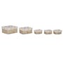 Set de basket Home ESPRIT Marron Beige Naturel 48 x 38 x 22 cm (5 Pièc