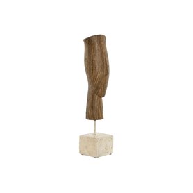 Figurine Décorative Home ESPRIT Blanc Marron Visage 8,5 x 8,5 x 37,5 c