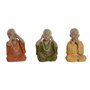 Figurine Décorative Home ESPRIT Jaune Vert Orange Moine Oriental 11 x 