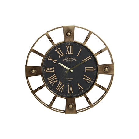 Horloge Murale Home ESPRIT Noir Doré Fer Vintage 60 x 8 x 60 cm