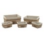 Set de basket Home ESPRIT Marron Naturel 48 x 40 x 22 cm (5 Pièces)