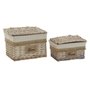 Set de basket Home ESPRIT Marron Naturel 36 x 27 x 25 cm (2 Pièces)