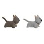 Support de porte Home ESPRIT Sable 33 x 15 x 22 cm Chat (2 Unités)