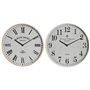 Horloge Murale Home ESPRIT Blanc Verre Bois MDF 40 x 4,5 x 40 cm (2 Un