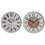 Horloge Murale Home ESPRIT Blanc Verre Bois MDF 40 x 4,5 x 40 cm (2 Un