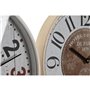 Horloge Murale Home ESPRIT Blanc Verre Bois MDF 40 x 4,5 x 40 cm (2 Un