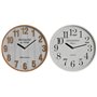 Horloge Murale Home ESPRIT Blanc Verre Bois MDF 32 x 4,5 x 32 cm (2 Un