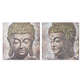 Cadre Home ESPRIT Buda Oriental 100 x 3 x 100 cm (2 Unités)