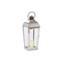 Lanterne Home ESPRIT Argenté Verre Acier Chrome 23 x 23 x 60 cm (3 Piè