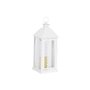 Lanterne Home ESPRIT Blanc Verre Fer Shabby Chic 20 x 20 x 55 cm (3 Pi