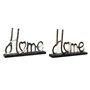 Figurine Décorative DKD Home Decor Noir Doré Argenté Urbaine 46 x 8 x 