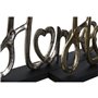 Figurine Décorative DKD Home Decor Noir Doré Argenté Urbaine 46 x 8 x 