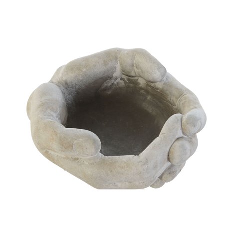 Vide-poches Home ESPRIT Ciment Mains 24 x 22 x 12 cm