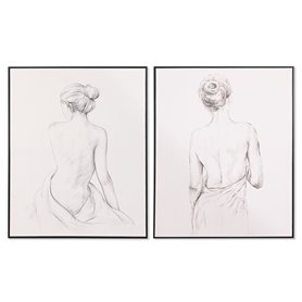 Cadre Home ESPRIT Femme Moderne 82,3 x 4,5 x 102,3 cm (2 Unités)