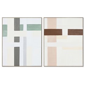 Cadre Home ESPRIT Abstrait Urbaine 82,2 x 4,5 x 102 cm (2 Unités)