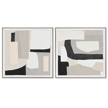 Cadre Home ESPRIT Abstrait Urbaine 82,3 x 4,5 x 82,3 cm (2 Unités)