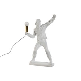 Lampe de bureau Home ESPRIT Blanc Doré Résine 220 V 32 x 13 x 52 cm