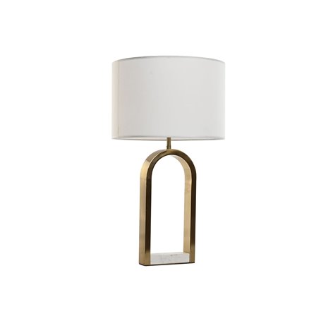 Lampe de bureau Home ESPRIT Blanc Doré Marbre Fer 50 W 220 V 38 x 38 x