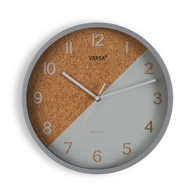 Horloge Murale Versa Cork Gris Plastique 4,5 x 30 x 30 cm
