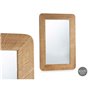 Miroir mural Marron Bois de manguier Rayures 90 x 60 x 2 cm