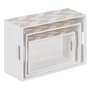 Set de boîtes décoratives Blanc Naturel Bois de paulownia 44 x 31 x 18