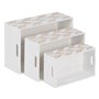 Set de boîtes décoratives Blanc Naturel Bois de paulownia 44 x 31 x 18