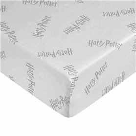 Drap housse Harry Potter Blanc Gris 105 x 200 cm