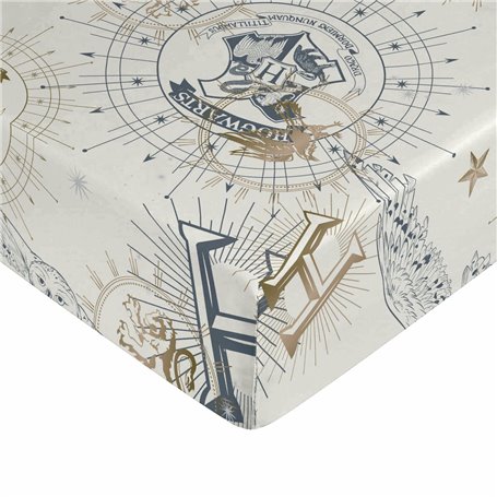 Drap housse Harry Potter Blanc Beige 160 x 200 cm