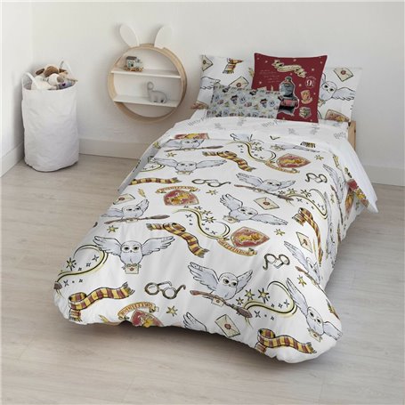 Housse de Couette Harry Potter Hedwig 155 x 220 cm Lit 1 persone